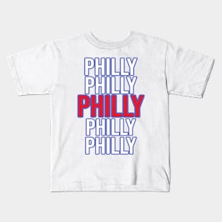 Philly repeating Text - PanfurWare LLC Kids T-Shirt